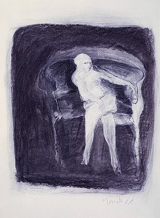 Seated Figure #17. 1966, graphite