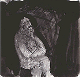 Seated Philosopher, 1965-66, ink, 12x12